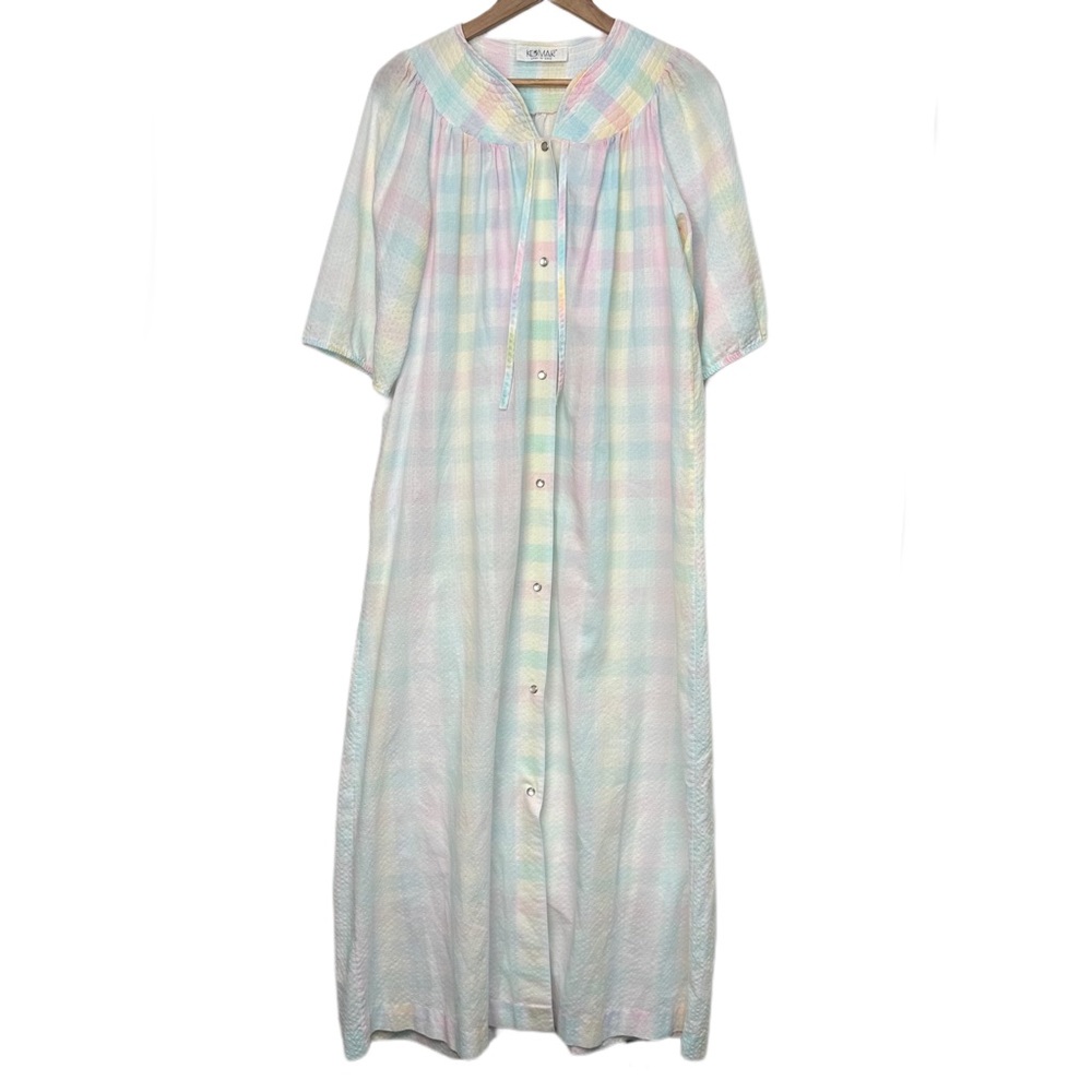 Vintage Komar Nightgown Womans Size Medium Full Length Sleep Dress Made In USA